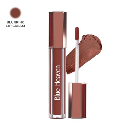 Image of Blue Heaven Roseate Lip Cream | Light Weight Mousse Texture | Hydrating & Plumping Liquid Lipstick for women | Enriched with Peptides, Hyaluronic Acid & Cocoa Butter | Classic Brown | 3.5ml