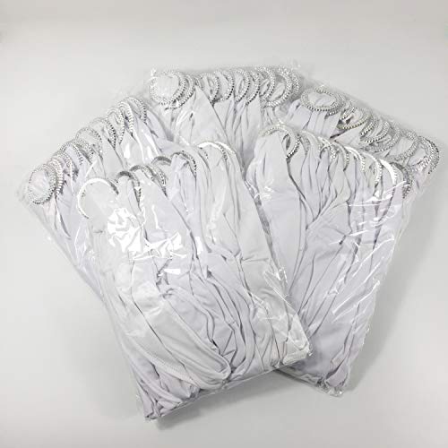 Gold Fortune 50Pcs Spandex Chair Sashes Bows Elastic Chair Bands With Buckle Slider Sashes Bows For Wedding Decorations (White) #TOP4