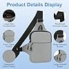 HOTUT Small Sling Bag,Waterproof Chest Bag for Men and Women,Mini Crossbody Shoulder Backpack with Zipper and Adjustable Strap for Travel,Hiking,Cycling,Camping,Outdoor Sports(Gray) #2