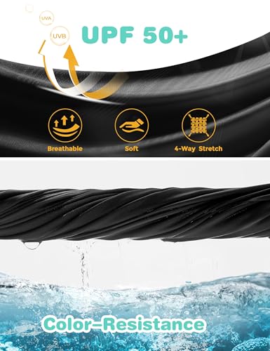 Image of FitsT4 Sports Girls Swim Skirts with Pocket UPF 50+ Swimming Bottom Kids Bathing Skort for Surfing Beach Volleyball