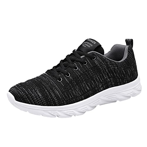 Fashion Men Mesh Mountaineering Casual Sport Shoes Lace Up Solid Color Running Mens Sneaker Shoes with Arch Support