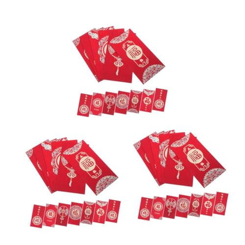 Ensembles rouges avec motif Fu SAFIGLE paquet de 72 pièces pour toutes vos fêtes