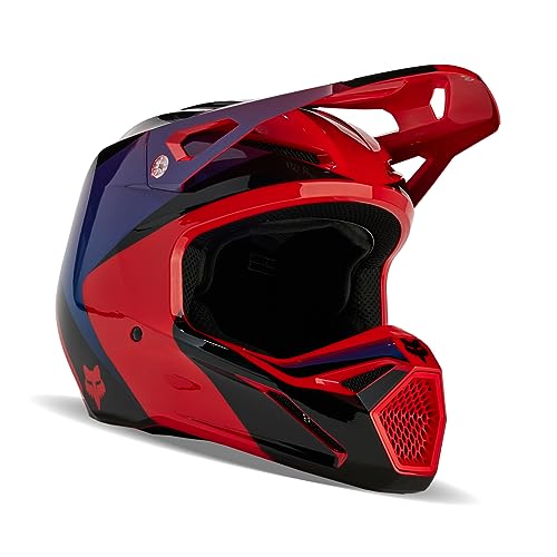 Fox Racing Unisex V1 Motocross Dirt Bike Helmet, Fluorescent Red, X-Large