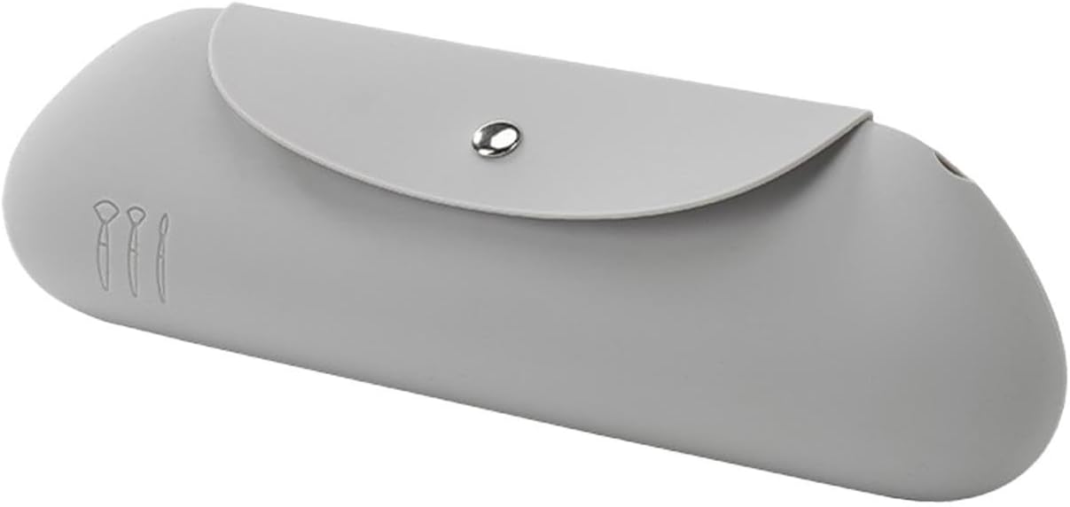 Silicone Makeup Brush Holder | Makeup Brush Case with Magnetic Closure – Cosmetics Storage Bag, Makeup Pouch, Face Brush Case for Cosmetic Tools