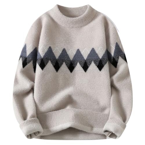 Men's Half-High Collar Knitted Sweater,Sweater for Winter