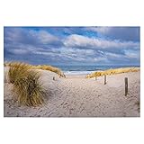 artboxONE Poster 30x20 cm Natur Strandaufgang und Meer 