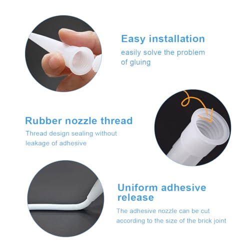 EBHO 20 Stück Kartuschenspitzen,Silikon Spitzen,Kartuschentüllen, Tüllen Für Silikonkartuschen, Silikondüsen-Applikator Für Klebedichtmittel Und Kartuschenpistole