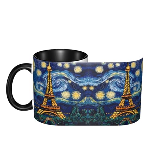 Taza de cerámica con diseño Torre Eiffel 11 oz miniatura 3