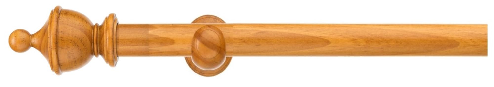 Abc Decor Antique Pine Naturals Eyelet Wooden Curtain Pole, Trade Pole By ,28Mm Wood Pole, Urn Finials, 300 Cm