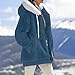 Winter Coats for Women Sherpa Fleece Zip up Jacket with Fuzzy Hood Y2k Winter Warm Casual Outerwear Jackets Pockets Jackets for Women Plus Size Comfy Faux Fur Coat Fall Fashion Fleece Jacket