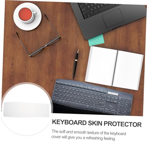 Funda de teclado de silicona transparente que reduce ruido y protege 4
