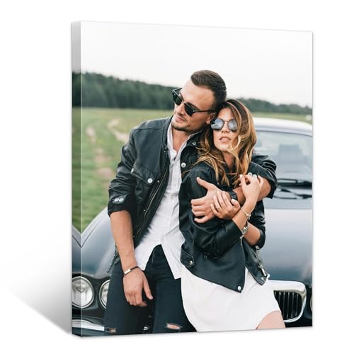 Personalized Canvas Wall Art (Framed 16“X 20”) Custom Canvas Prints with Your Photos Wall Art for Living Room,Bedroom,Couple Photo Prints for Christmas Gifts