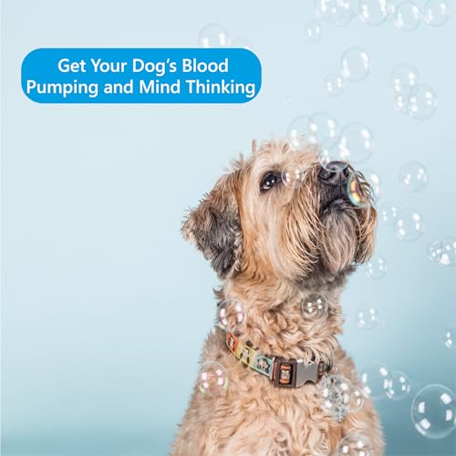 Image of Barkin' Good Bubbles, Dog Toy, 9.5 fl oz Natural Plant-Based Chicken-Scented Bubble Solution, Great for Indoor & Outdoor Play, Blue