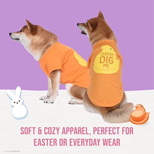 Peeps For Pets Chicks Dig Me Dog T Shirt, Size Small (S) | Orange & Yellow Shirt Dogs, Soft Comfortable Machine Washable Shirt| Officially Licensed Pet Clothing, Ff15789 #TOP3