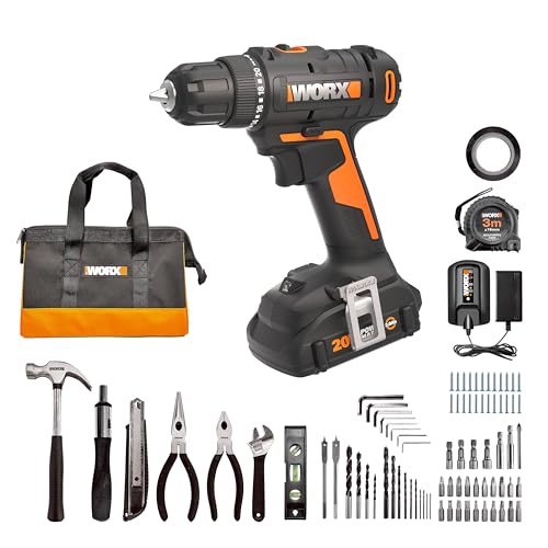 WORX 20V Cordless Drill Driver 84pc Kit