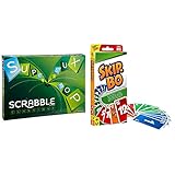 Mattel Games Y9598 - Scrabble Original Wörterspiel und Brettspiel geeignet für 2 - 4 Spieler & 52370 Skip-BO: Beim Skip-BO ist die strategische Vorgehensweise unerlässlich