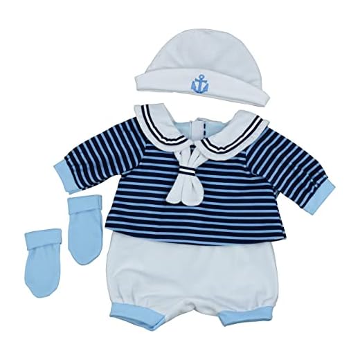 Bibi Doll - 20” Reborn Doll Clothes Suitable for 20” Baby Doll Boy Girl Dress Outfit Christmas Birthday Gift (Blue Sailor Boy Outfit)