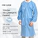 SurgiMac Disposable Lab Coats - Knee Length SMS Disposable Gowns – Unisex Chemistry Lab Coat - Disposable Medical Gown with Sleeves – Chem Lab Coat - Broad Protection Laboratory Coat – Large/Blue