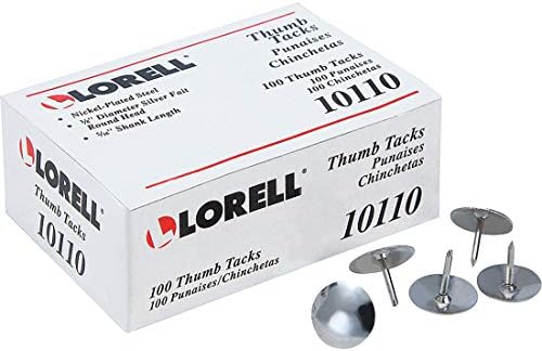 Lorell 5/16-Inch Steel Thumb Tacks (Pack of 100)