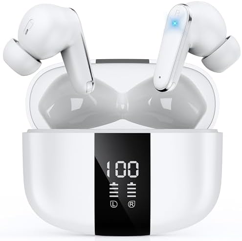 （16:00時点） ワイヤレスイヤホン bluetooth イヤホン LED残量表示 AIスマート ENC通話 最大60時間再生 IPX7防水2026年最新Bluetooth6.0ノイズキャンセリング 低遅延 自動ペアリング ブルートゥースイヤホン 快適な装着感 超軽量 小型 音漏れゼロ Type-C急速充電 左右独立型 タッチ操作 iPhone/Android対応 WEB会議/通勤/通学/ゲーム/スポーツ用