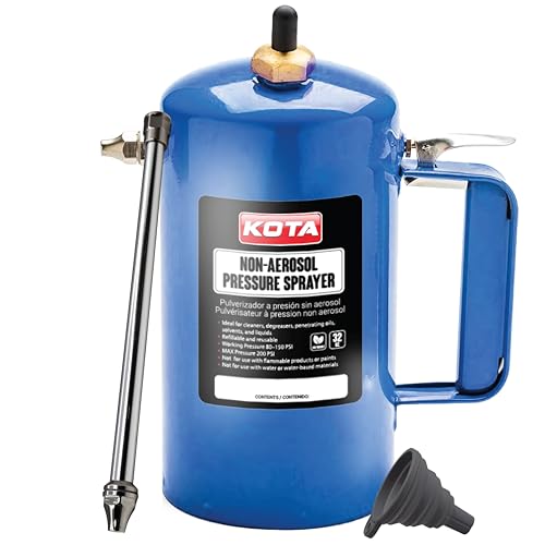 LAUCO Non Aerosol Pressure Sprayer - Refillable Pressurized Sprayer Bottle for Oil, Solvent,...