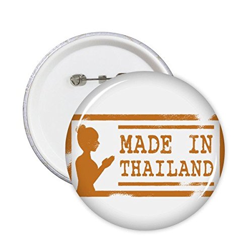 Badge rond Thaïlande illustration Bouddha pour vêtements taille XXL lot de 5 pièces