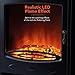 Warmlite WL45043 Cambridge Fireplace Stove Suite with Two Heat Settings and Realistic...