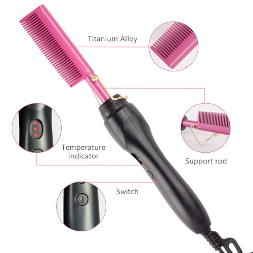Cepillo plancha cerámica 2 en 1 para cabello y barba miniatura 2