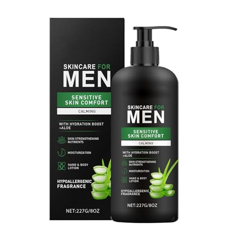 Loción corporal para hombres Mejora y reafirma la calidad de la piel. Hidrata de forma duradera. Piel agradable adecuada para varias partes. Hidrata para secar (negro, 15,15 x 6 cm)