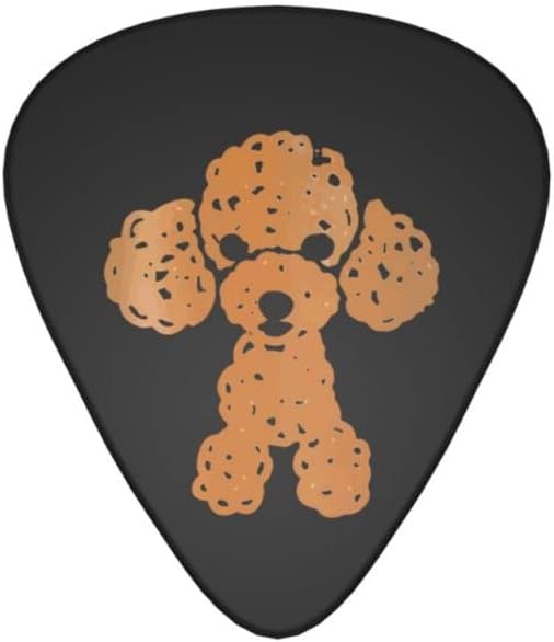 秀逸 かわいいトイプードルロゴ入り デザインギターピック Guitar Pick ティアドロップ型 ベース等の練習に最適な12枚セット クラシックギター エレキギター アコースティックギター