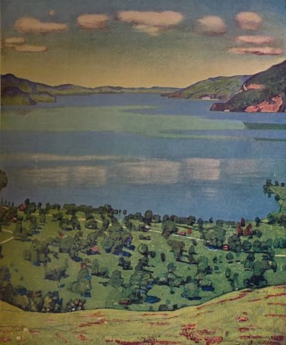 Cuadro de lienzo Lago di Thun Ferdinand Hodler, arte decorativo de 60x90 cm que inspira calma