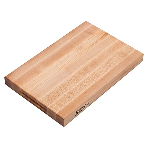 John Boos Maple Wood Reversible Cutting Board for Kitchen Prep, 18 x 12 Inches, 1.75 Inches Thick Edge Grain Rectangular Charcuterie Boos Block - Image 3
