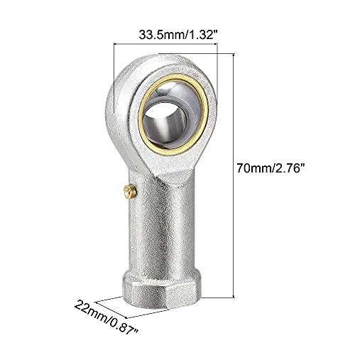 Uxcell Phsb8 Rod End Bearing 1/2-Inch Bore Pre-Lubricated Bearing 1/2-20 Female Thread Right Hand #TOP1