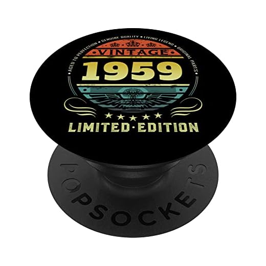 Vintage 1959 Edición Limitada 1959 Pop Socket 1959 Cumpleaños PopSockets PopGrip Intercambiable