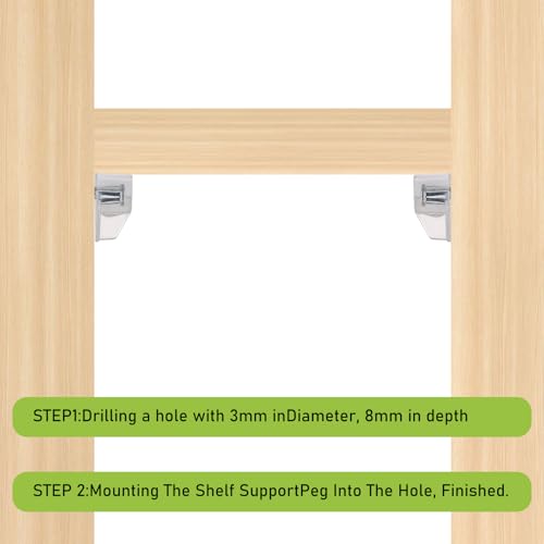 30 Stück Einlegeboden Halter Bodenträger 3mm Regalbodenträger Kunststoff transparent mit Stahlstift transparent Kunststoff Regalboden Stifte Schrank Regal Pins Halter Ersatz Peg