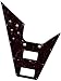 Custom Guitar Pickguard For Fender Flying V Style Guitar Parts (4 Ply Brown Tortoise)