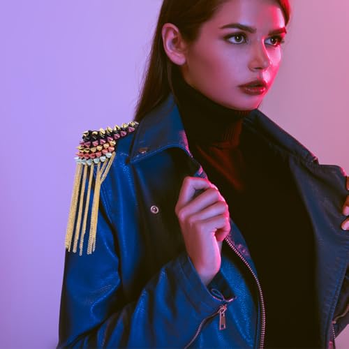 Charretera de cadena elegante para personalizar tus sombreros y ropa con borlas de aleación 5