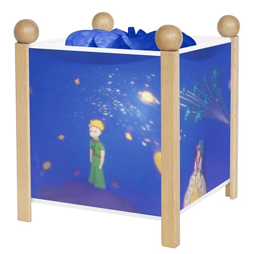 Veilleuse Lanterne Magique Trousselier Petit Prince en bois naturel avec ampoule 12V incluse