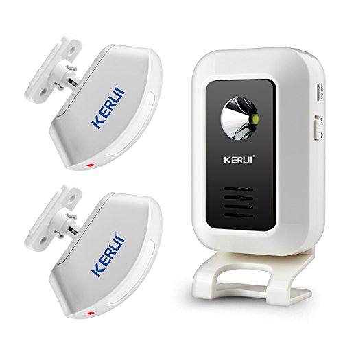 KERUI Wireless Door Bell Alarm Chime Kit1 Receiver,2 Motion