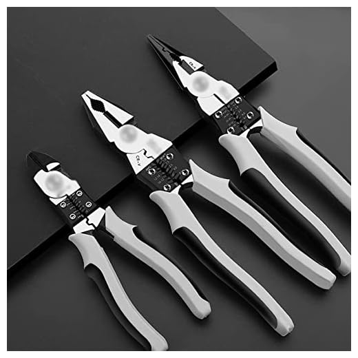 Rwlre Multifunctional Electrician Pliers,Multifunctional Universal Diagonal Pliers Needle Nose Pliers Hardware Tools Universal Wire Cutters Electrician (Color : 3-Piece Set D)
