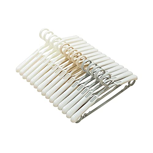 Paquete de 20 perchas de plástico extra anchas con ganchos, diseño que ahorra espacio y ranura para tarjetas para la nización del armario, y solución ligera de almacenamiento de ropa