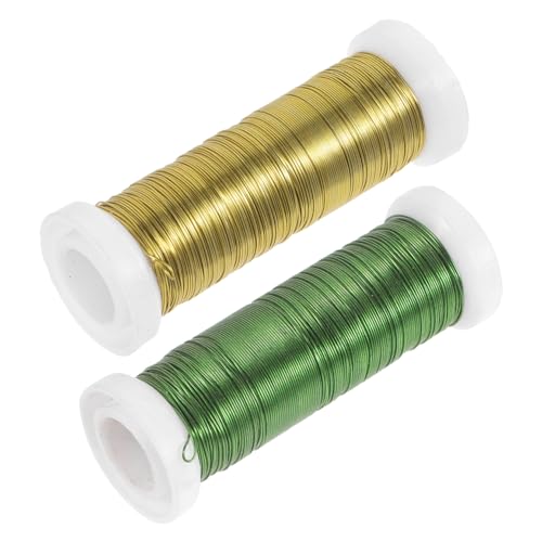 BEBEMOKO Floral Wire Stems Pack Iron Floral Wires for Home Decor DIY Flower Arrangements Wedding Decorations