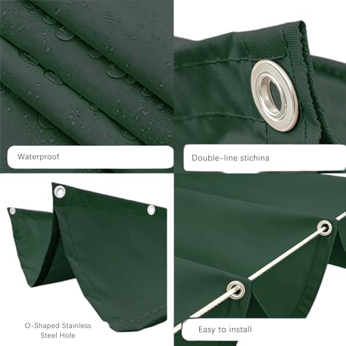 Voile d'ombrage imperméable 260 x 750 cm pour protection solaire - 6