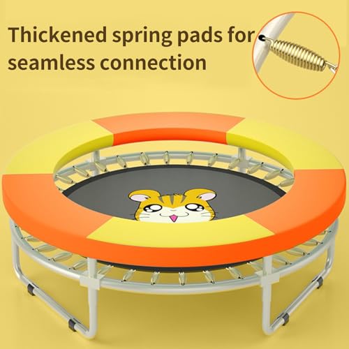 Foto von FOXSPORT Trampolin Indoor mit Netz, Hüpfpolster, Randabdeckung und für Kinder ab 2 Jahren - Kinder Gartentrampolin - Mini Jumping Trampolin Kinder, Sichere Trampolin Outdoor klein (Orange)