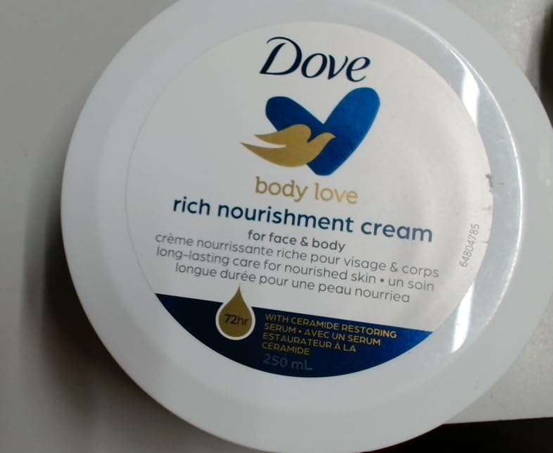 Image of Dove Body Love Rich Nourishment Cream 250ml | Face & Body Moisturizer with Ceramide Restoring Serum | 72H Deep Hydration | Intensive Nourishing Cream for Dry Skin | Soft, Smooth & Healthy-Looking Skin | Face & Body Moisturizer, Ceramide Restoring Serum, 72H Deep Hydration, Intensive Nourishing for Dry Skin
