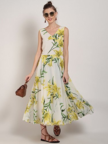 Image of Rare Women's Polyester A-Line Maxi Casual Dress