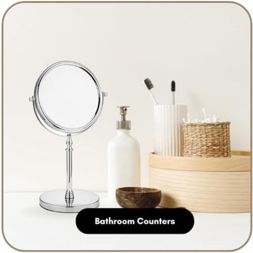 Miroir de courtoisie base antidérapante Noix de Coco bureau - 5
