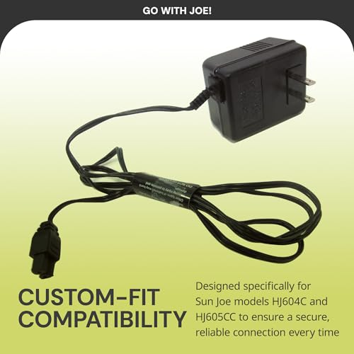 Sun Joe HJ604C-CHRG Charger for Sun Joe Cordless Hedge Trimmer and Grass-Shear Tools (HJ604C and HJ605CC), Manufacturer Original