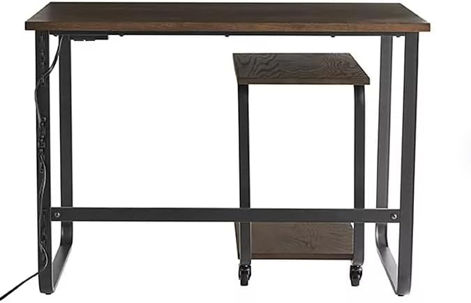 앞쪽 view of the writing desk with the C-table, showing the integrated power hub