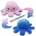 Peluche Pieuvre Reversible Octopus Plush 20cm. Jouet Minitoopy - Poulpe Bleu foncé Rose pour Enfants Garçon Fille Adultes Copine. Cadeau d'anniversaire et Noel